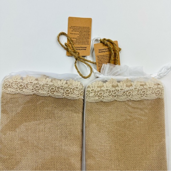 Ling’s Moment Lace Burlap Table Runner 72 x 12 inches - Picture 2 of 9